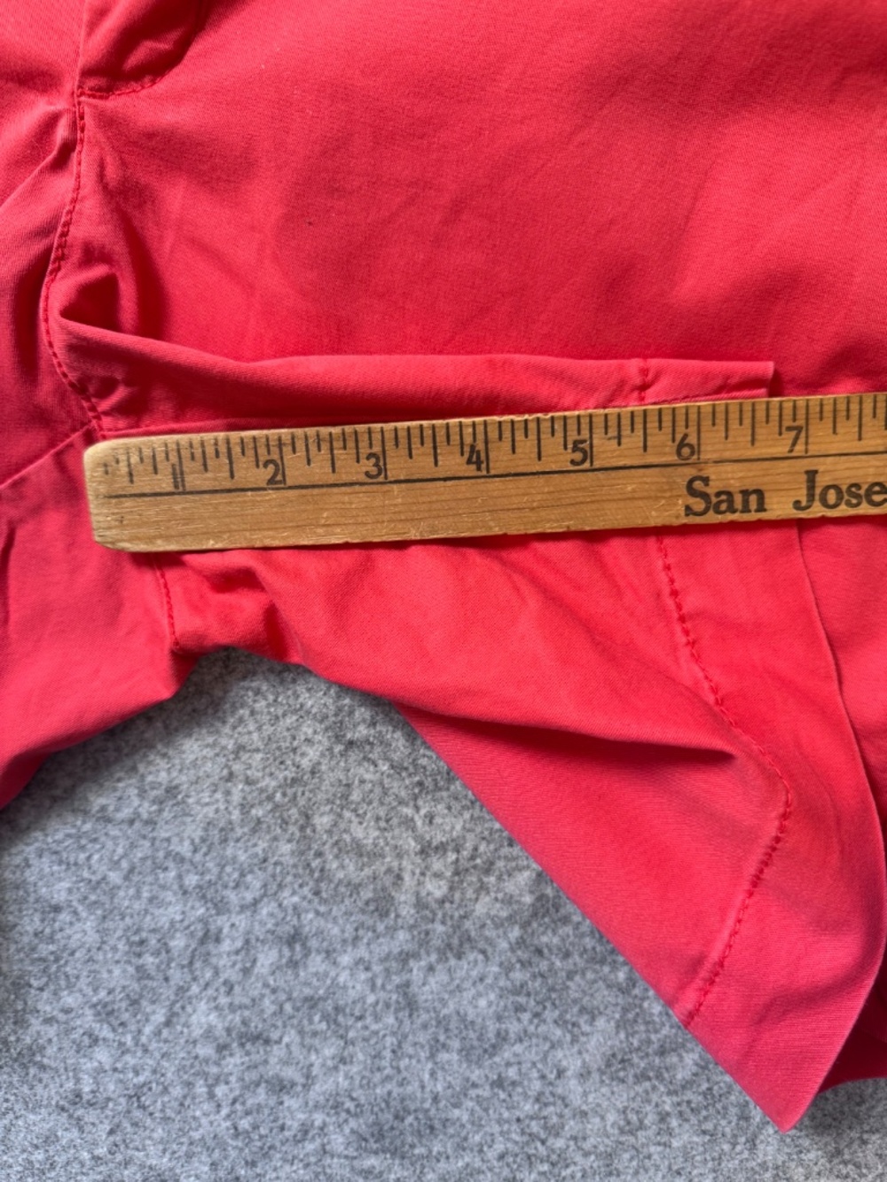 Old Navy Everyday Shorts Size 6 Coral Orange Stretch Chino Mid Rise - Picture 5 of 8